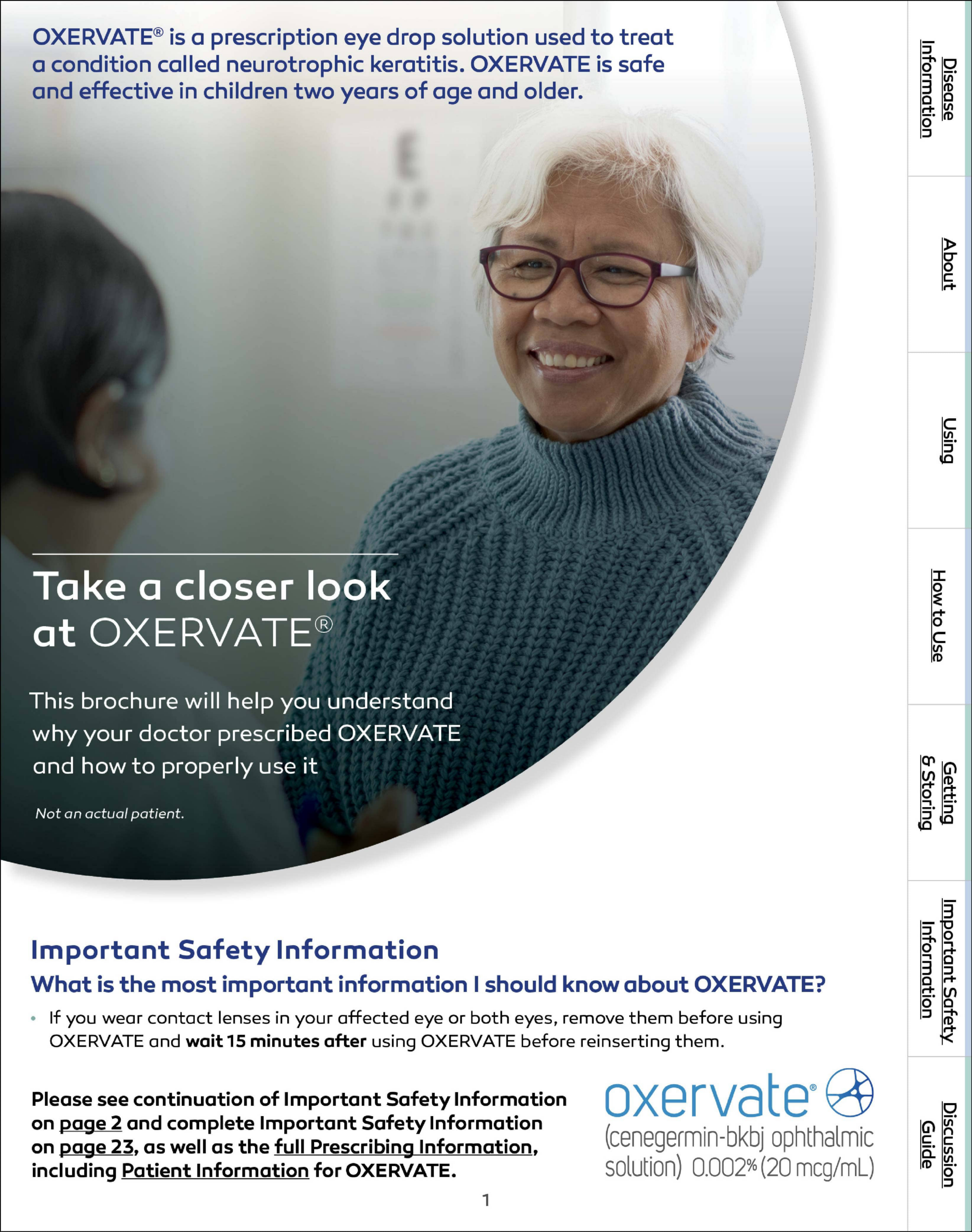 A thumbnail of the OXERVATE® Brochure