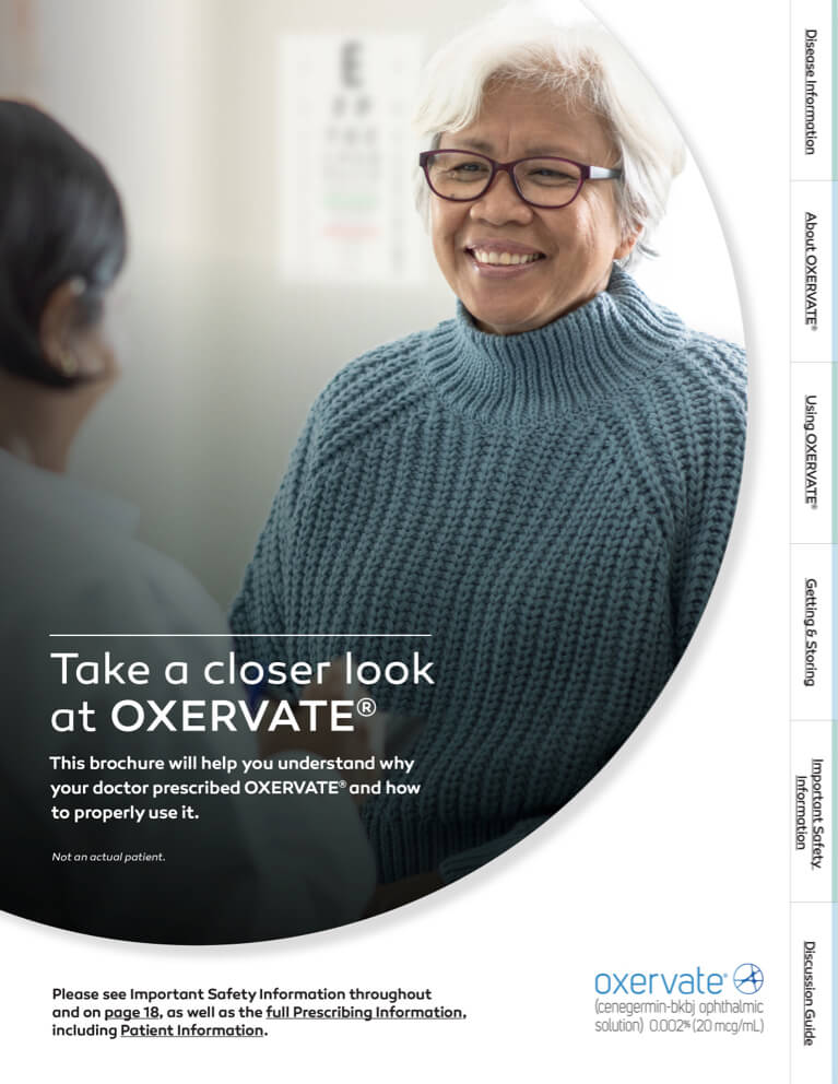 A thumbnail of the OXERVATE® Brochure